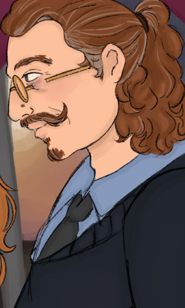a drawing of Dr. Fabian Handke