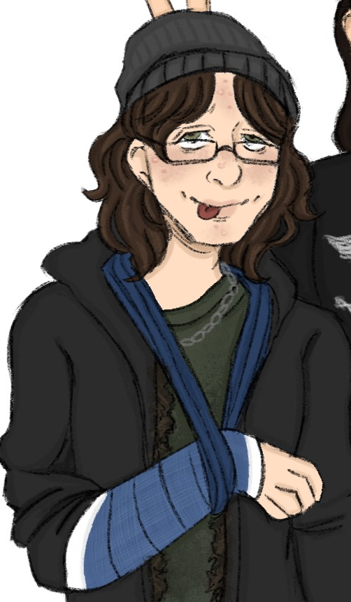 a drawing of Rhys Cadogan
