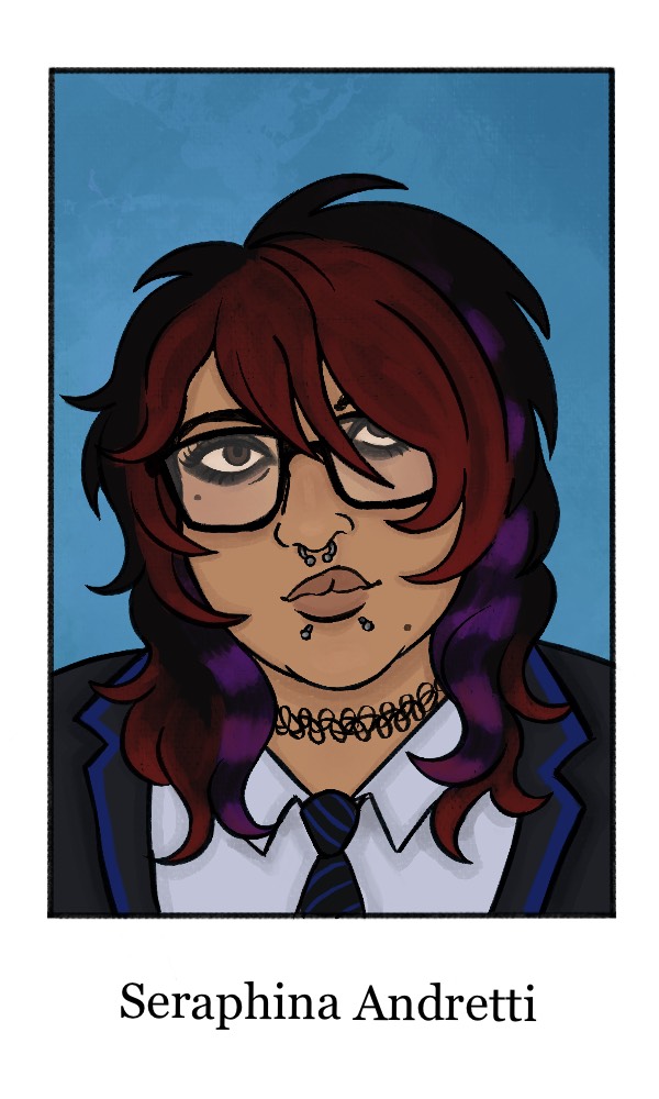a drawing of Seraphina Andretti